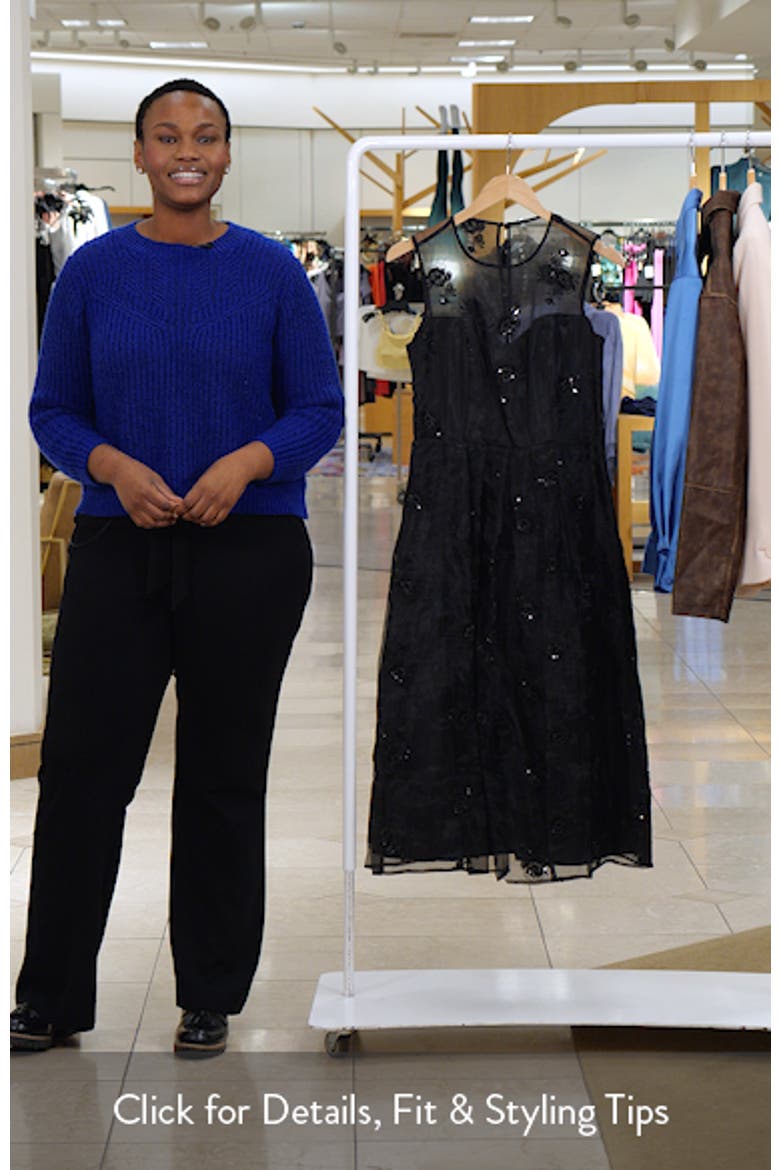 Sequin Mesh Sleeveless Midi Dress video