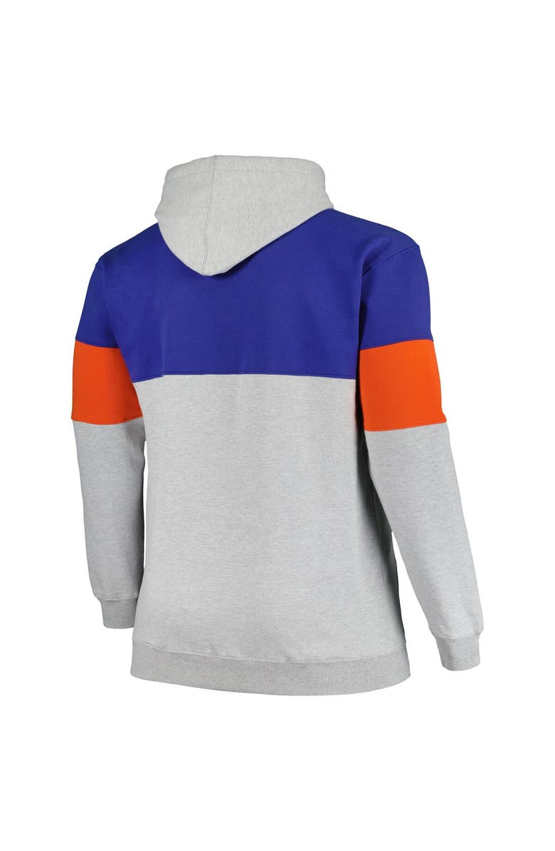 FANATICS Men's Fanatics Branded Blue/Orange New York Knicks Big & Tall Pullover Hoodie, Alternate, color, 