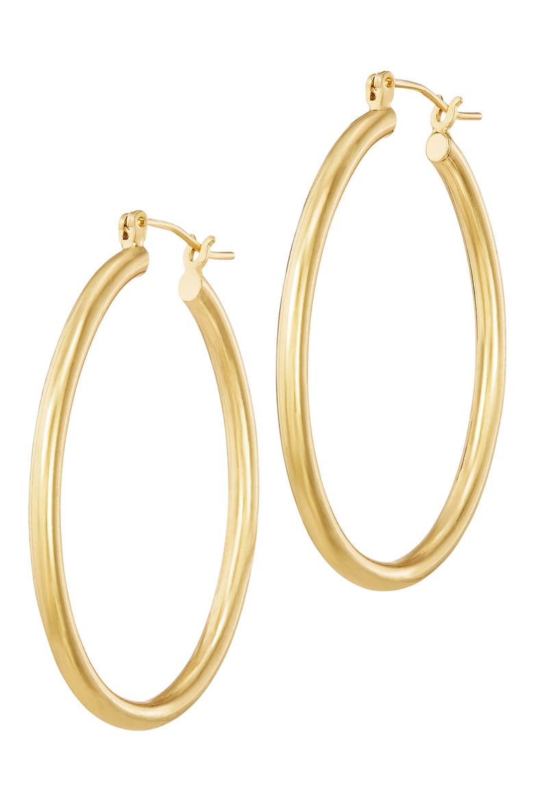 Oval Hoop Earrings, Main, color, YELLOW