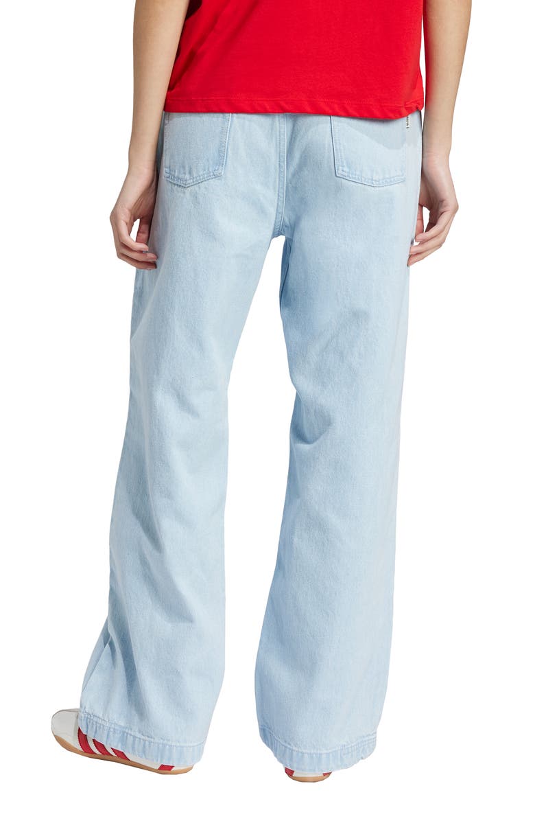 adidas Originals Premium Essentials Wide Leg Jeans, Alternate, color, 