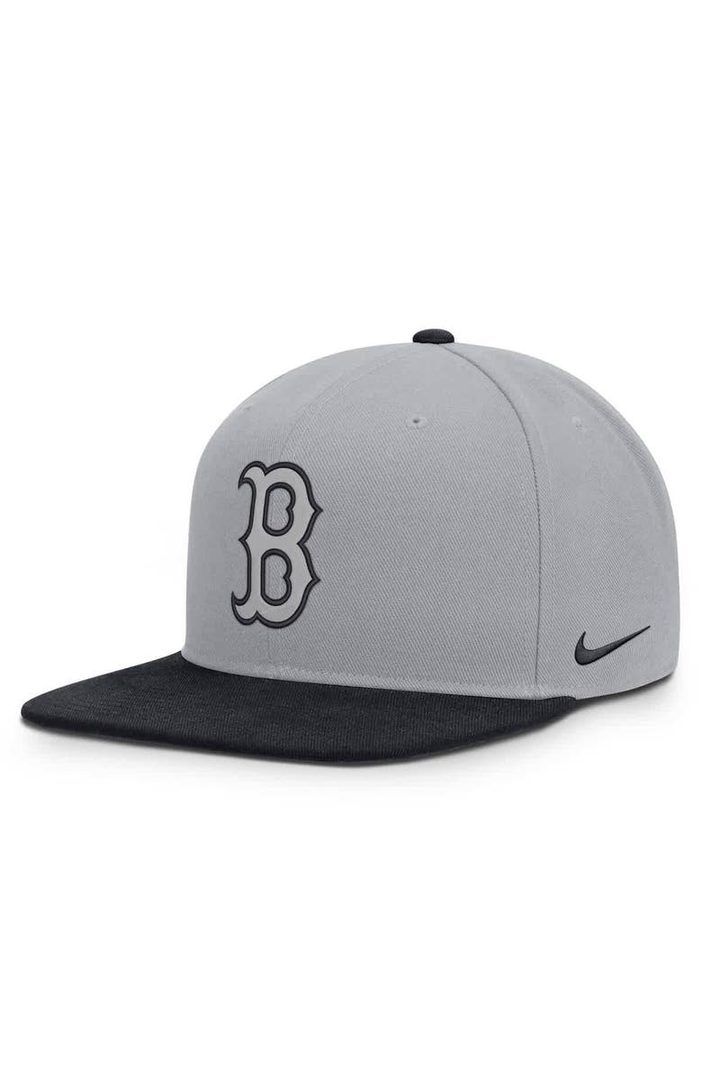 Nike Men's Nike Gray/Navy Boston Red Sox Primetime Pro Dri-FIT Snapback Hat, Alternate, color, Gray