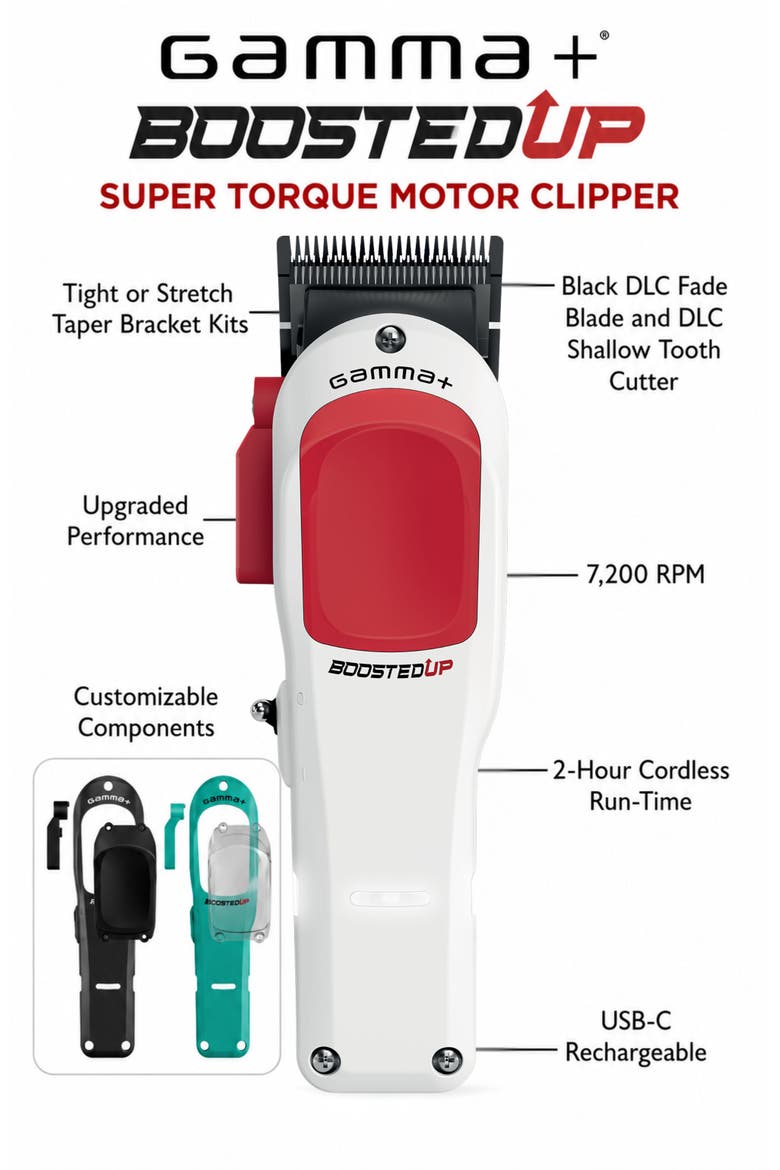BoostedUp Professional Cordless Hair Clipper, Alternate, color, Green