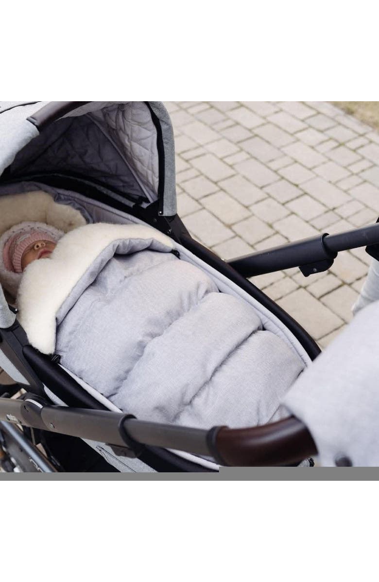 Cover Baby LLC Arctic Organic Wool Adjustable Footmuff, Alternate, color, Black