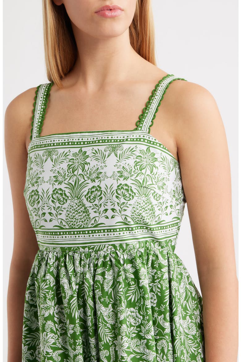 Combo Cotton Midi Dress, Alternate, color, SALTED LIME