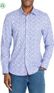 CONSTRUCT Slim Fit Ditsy Floral Recycled 4-Way Stretch Performance Long Sleeve Shirt