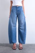 Topshop High Waist Barrel Jeans