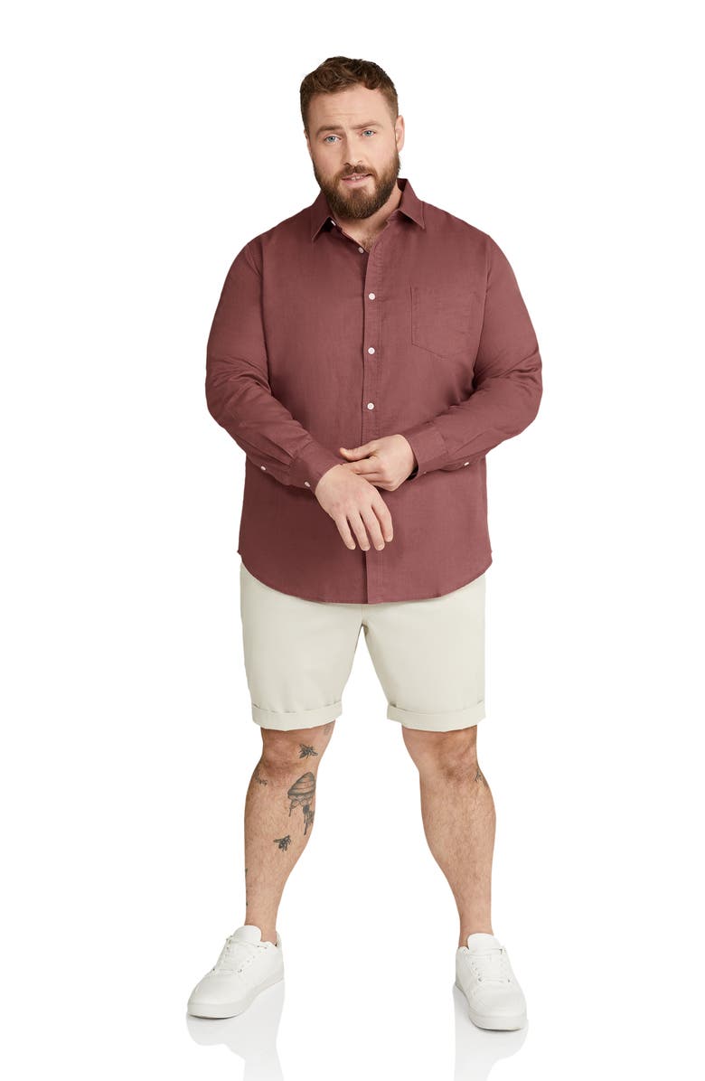 Johnny Bigg Anders Linen & Cotton Button-Up Shirt, Alternate, color,