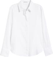 MANGO Samara Linen Button-Up Shirt