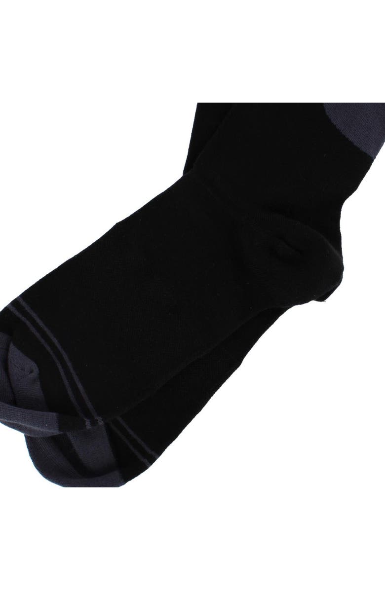 DeadSoxy Men's Circle Patch Mid-Calf Premium Novelty Dress Socks, Alternate, color, Black