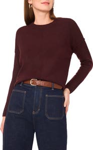 Vince Camuto Exposed Seam Crewneck Sweater