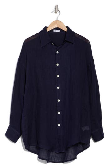 Shop Vitamin A ® Playa Linen Oversized Shirt