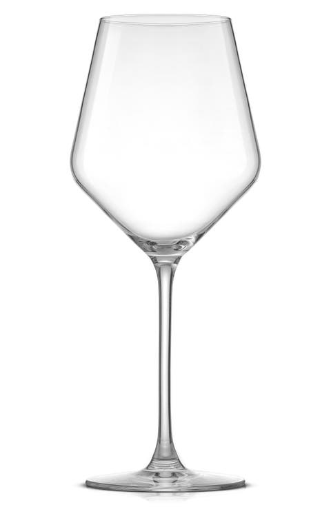 Layla White Set of 4 Stemmed Red Glasses