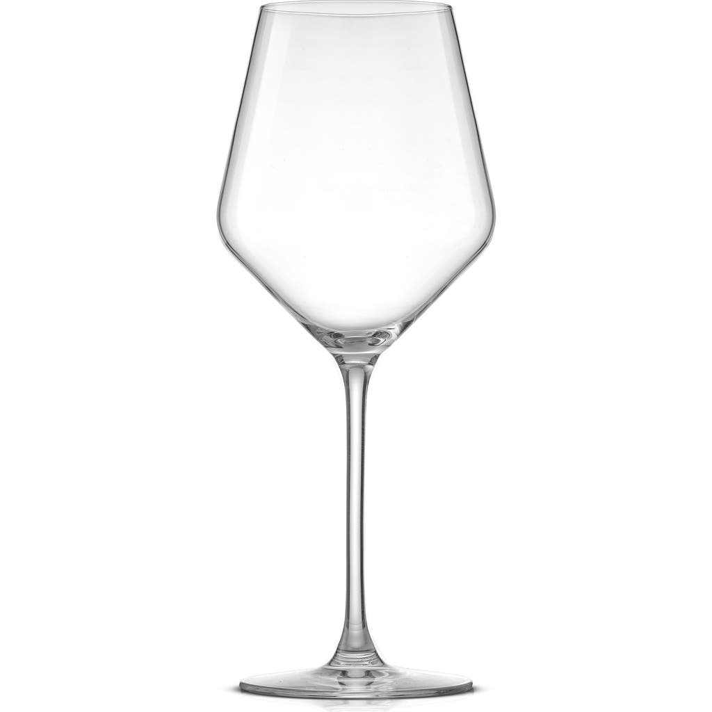 Joyjolt Layla White Set Of 4 Stemmed Red Glasses