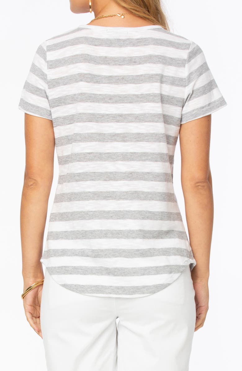 NYDJ Rugby Stripe Short Sleeve T-Shirt, Alternate, color,