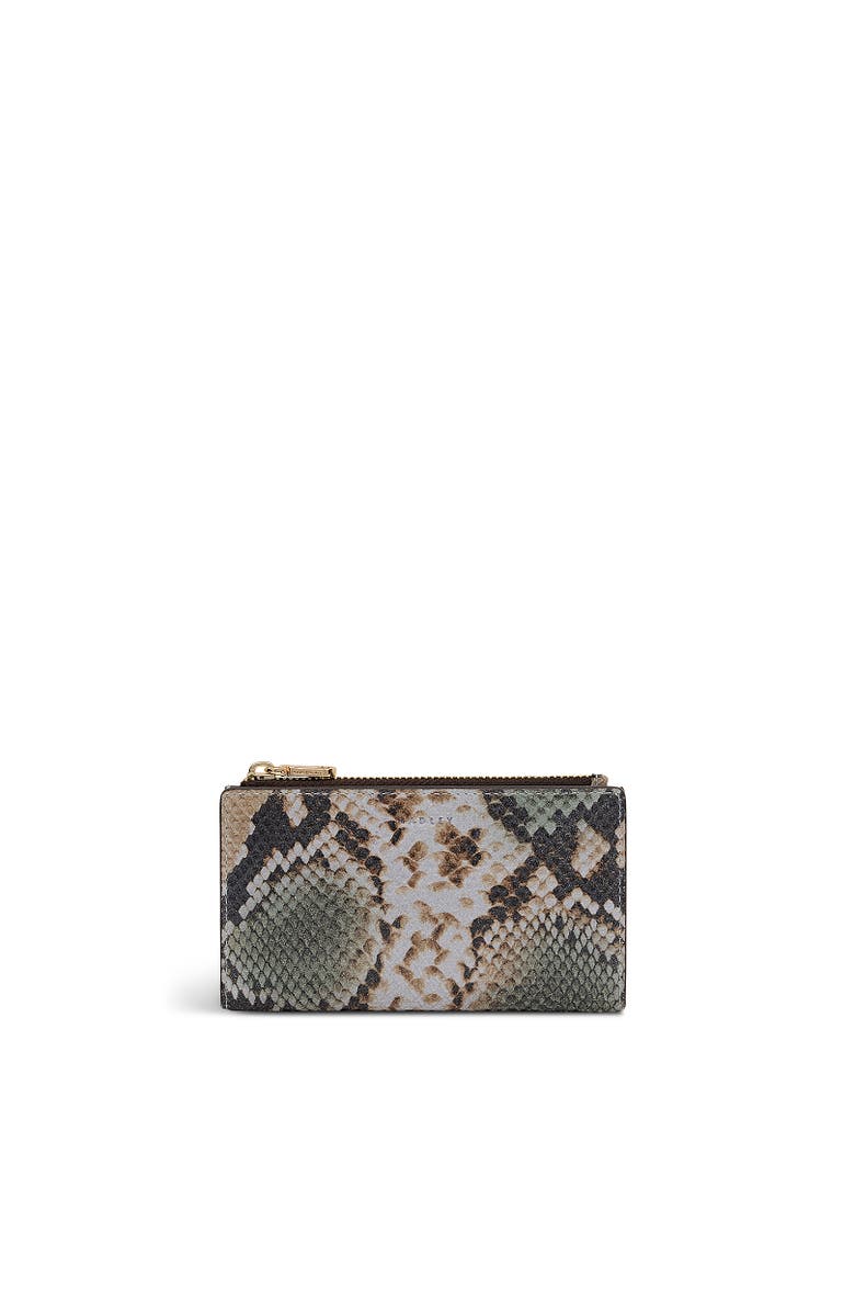 Radley Coin Street - Faux Snake Medium Ziptop Wallet, Main, color, Pine Needle