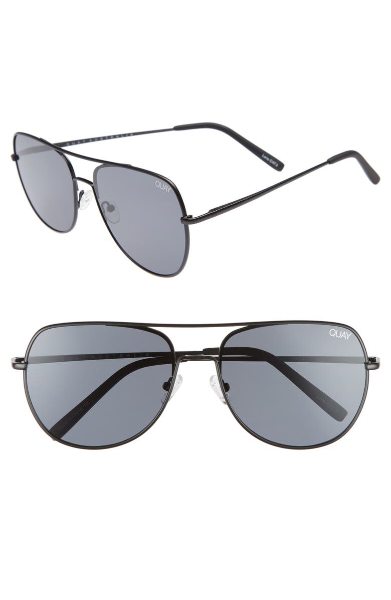 QUAY Australia Living Large 58mm Aviator Sunglasses, Main, color,