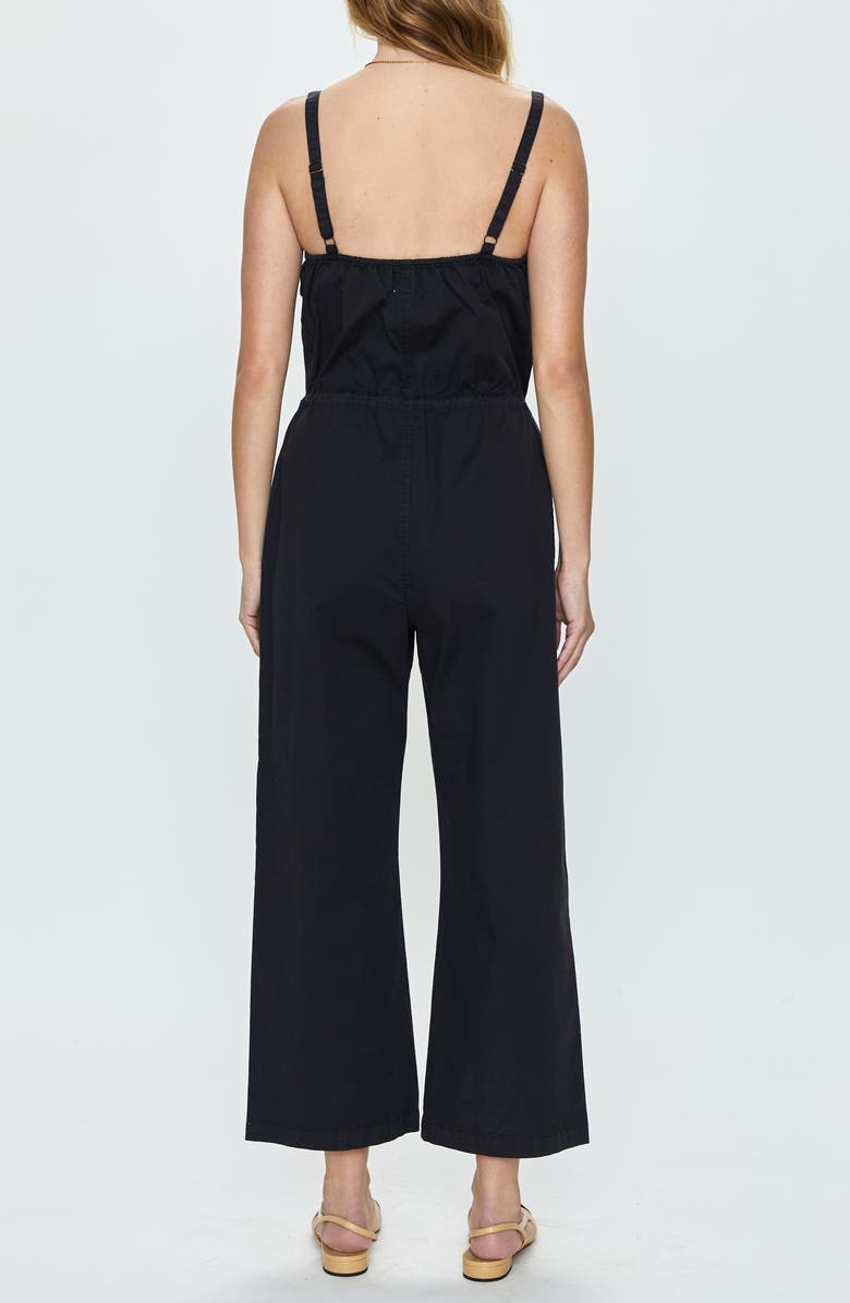 Pistola Adela Wide Leg Stretch Cotton Jumpsuit, Alternate, color, Fade To Black