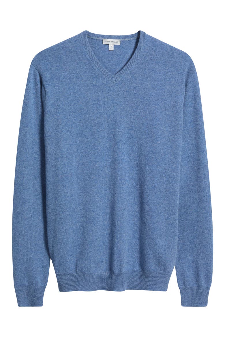 Crown Heritage V-Neck Cashmere Sweater, Main, color, ASTRAL BLUE