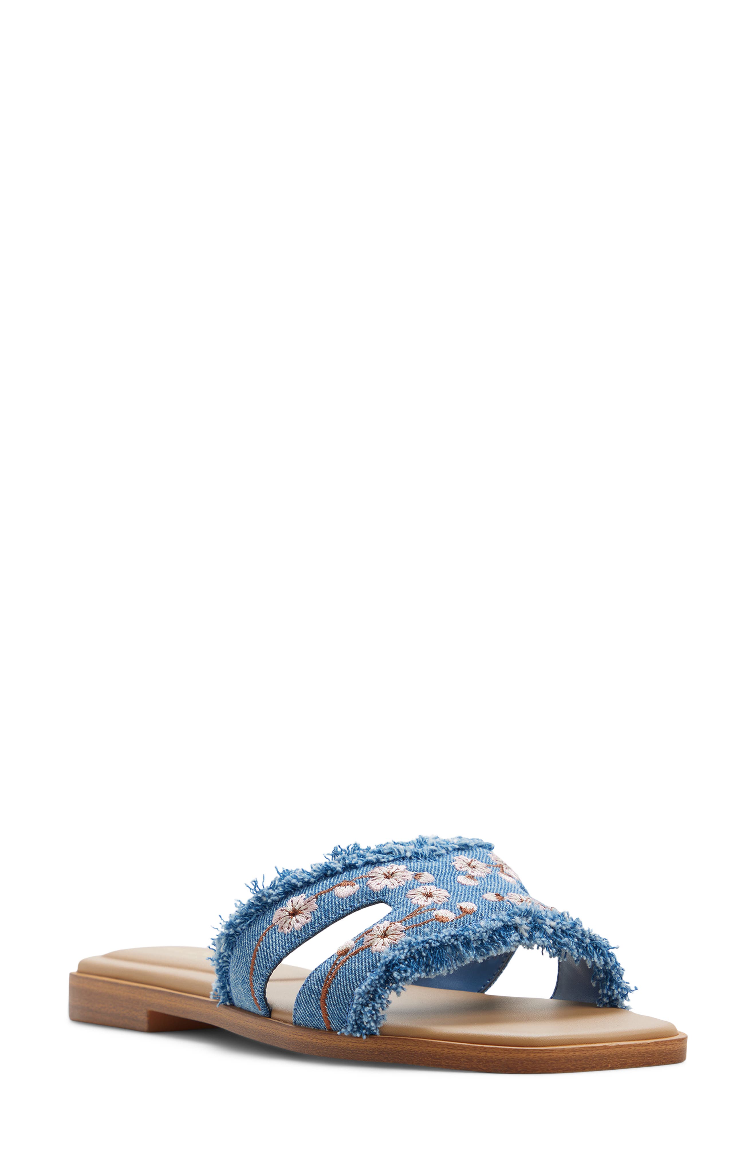 Itsandal Slide Sandal, Main, color, BLUE COMBO