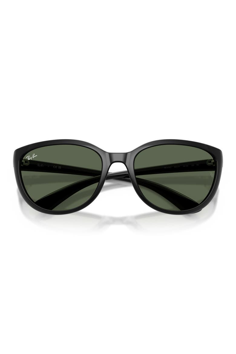 59mm Square Sunglasses, Alternate, color, BLACK