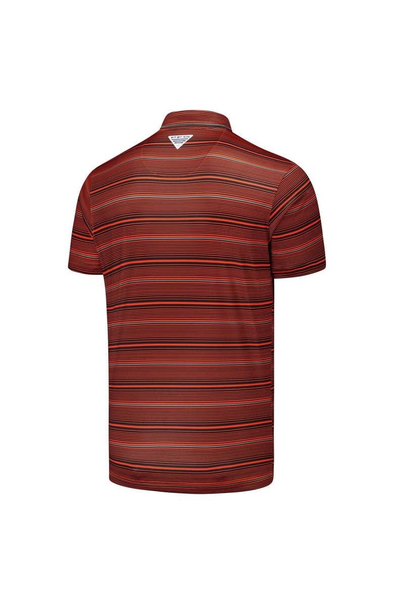 Columbia Men's Columbia Orange Oregon State Beavers PFG Super Terminal Tackle<sup>™</sup> Omni-Shade<sup>™</sup> Stripe Polo, Alternate, color, Orange