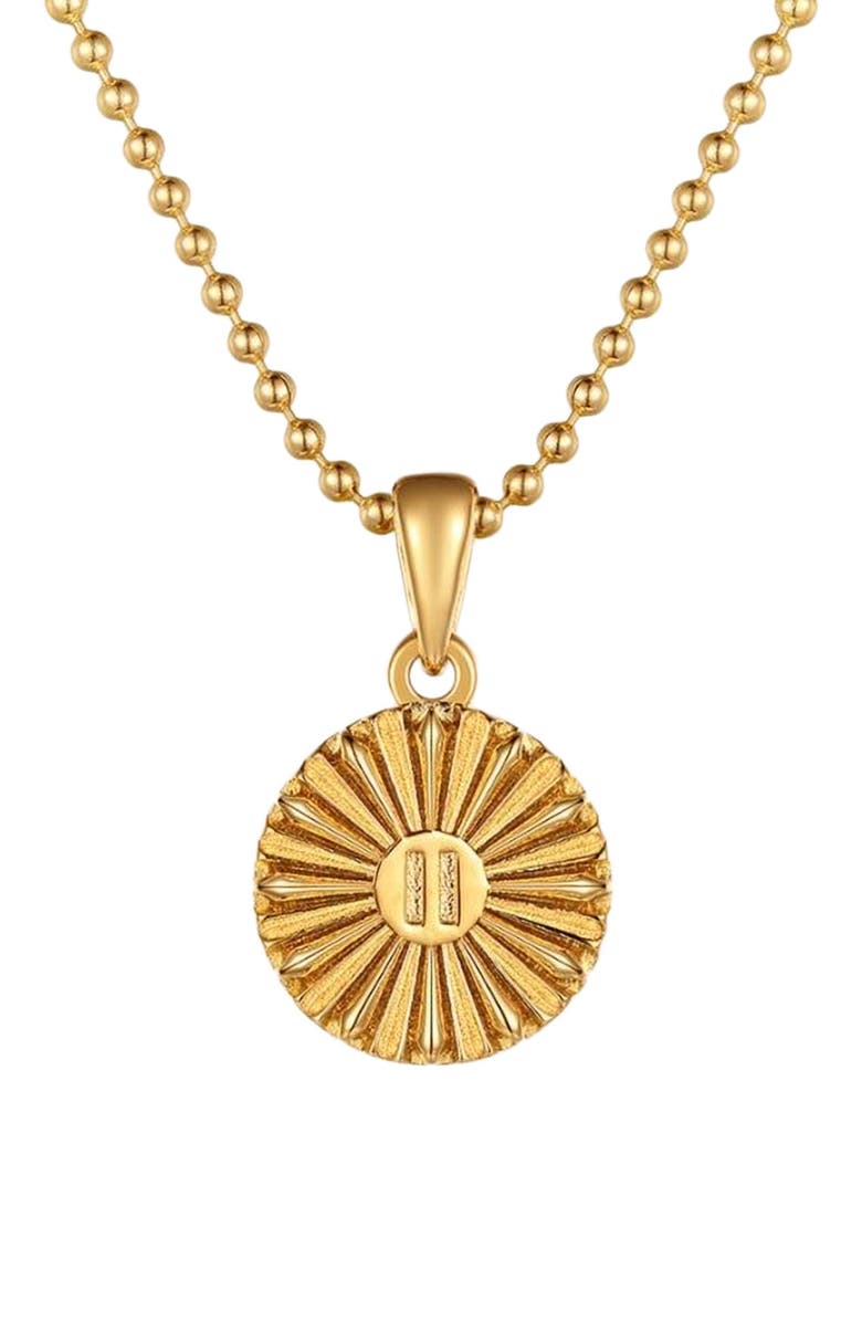 Mantra Pause + Breathe necklace, Main, color, Gold