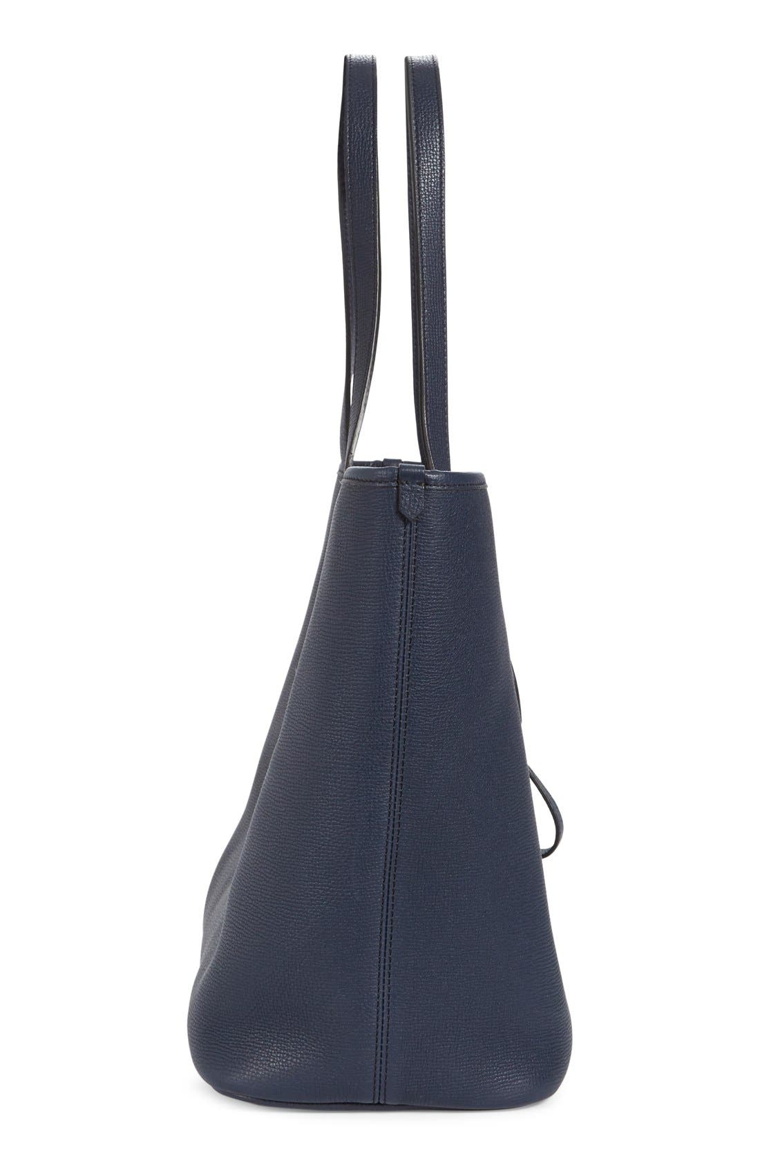 'Medium Honeybrook' Leather Tote, Alternate, color, INK BLUE