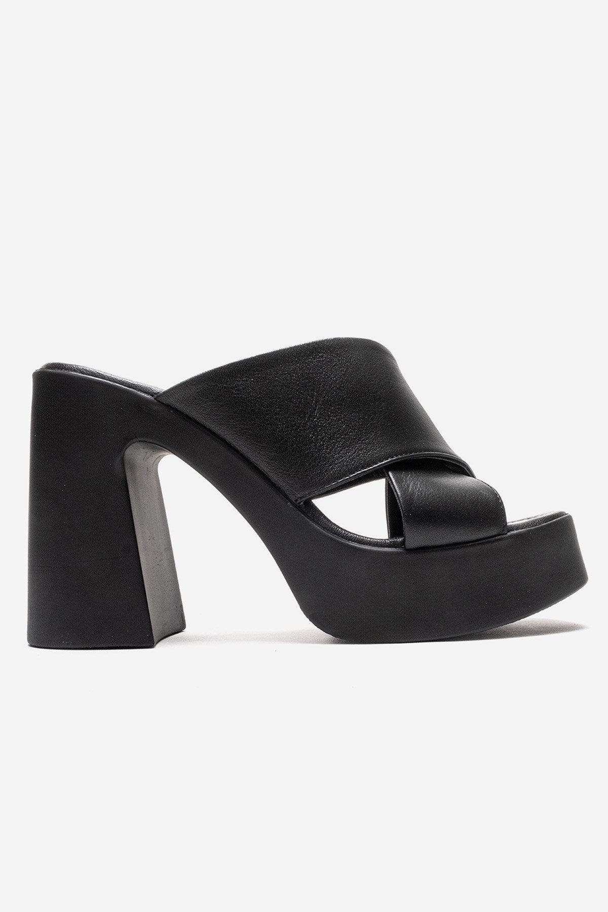 Forever & Always Shoes Essenza Leather Platform Block Heel Sandal, Alternate, color, Black