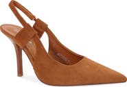 BERNESS Faux Suede Slingback Stiletto Pump