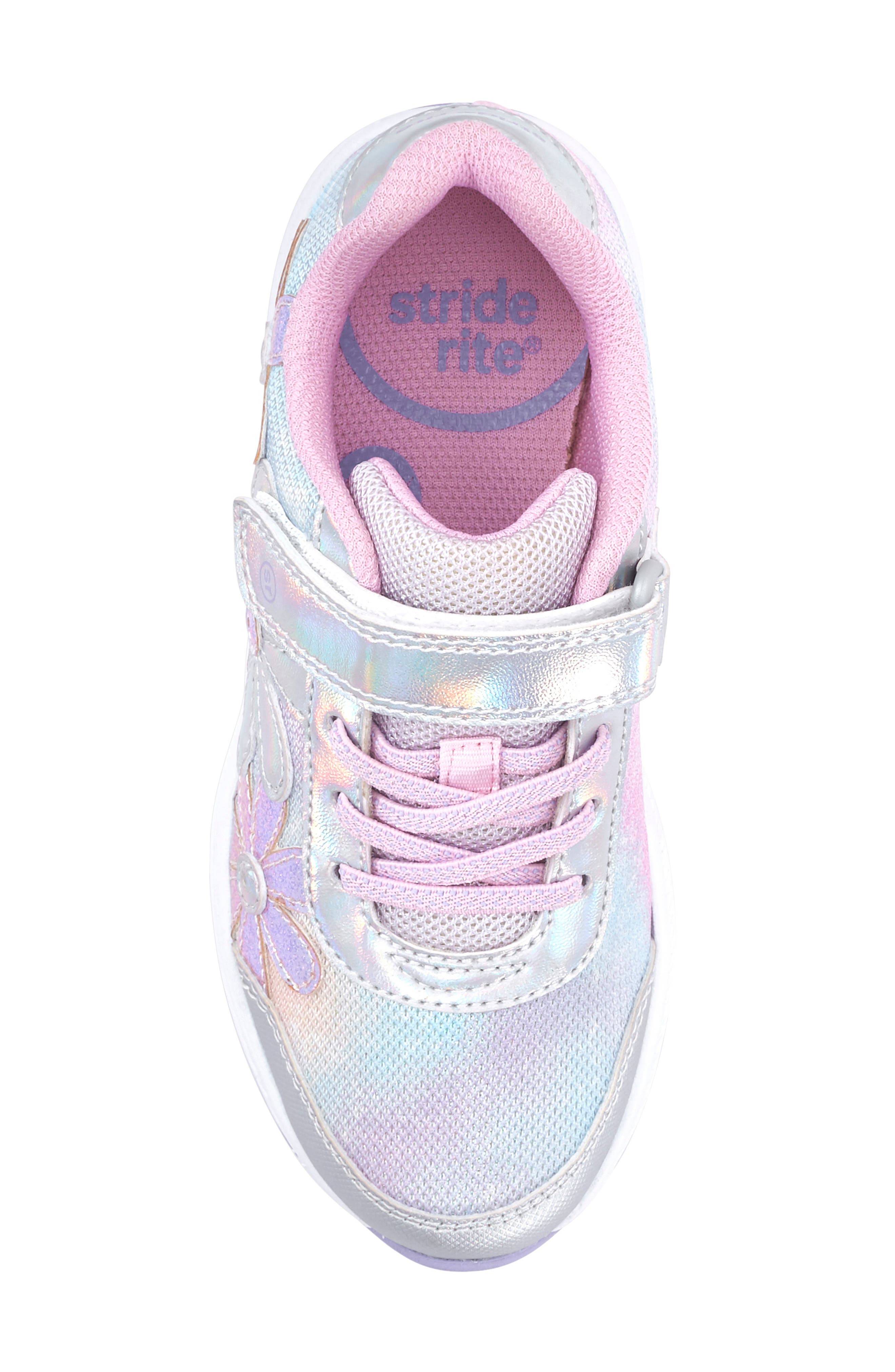 Stride Rite Lighted Glimmer Sneaker, Alternate, color, Iridescent