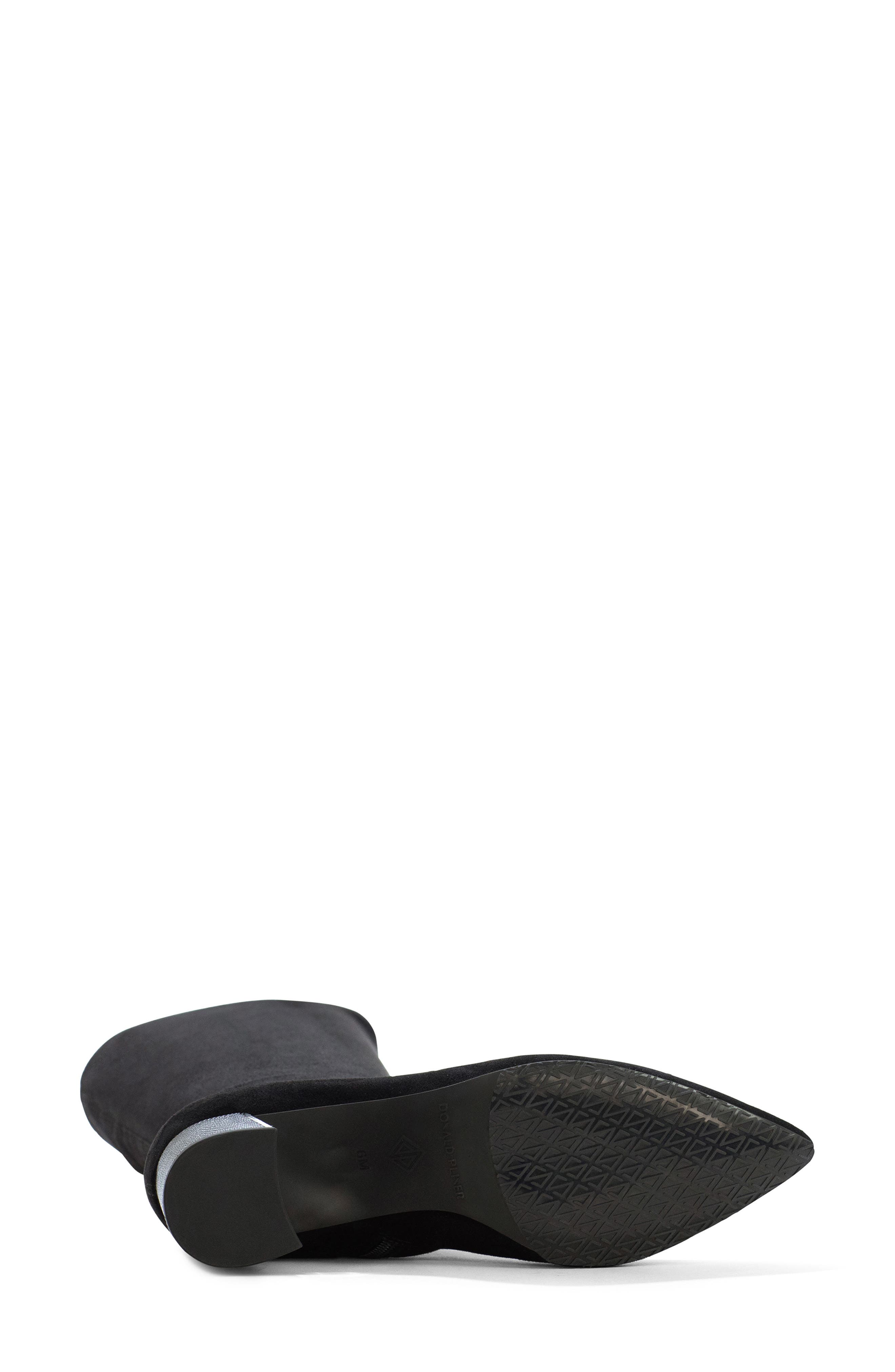 Donald Pliner Pointed Toe Knee High Boot, Alternate, color, Black