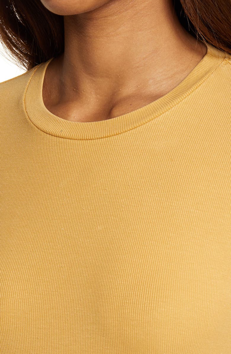 AG Women's Gray Boy Ribbed T-Shirt, Alternate, color, Mocha Cream