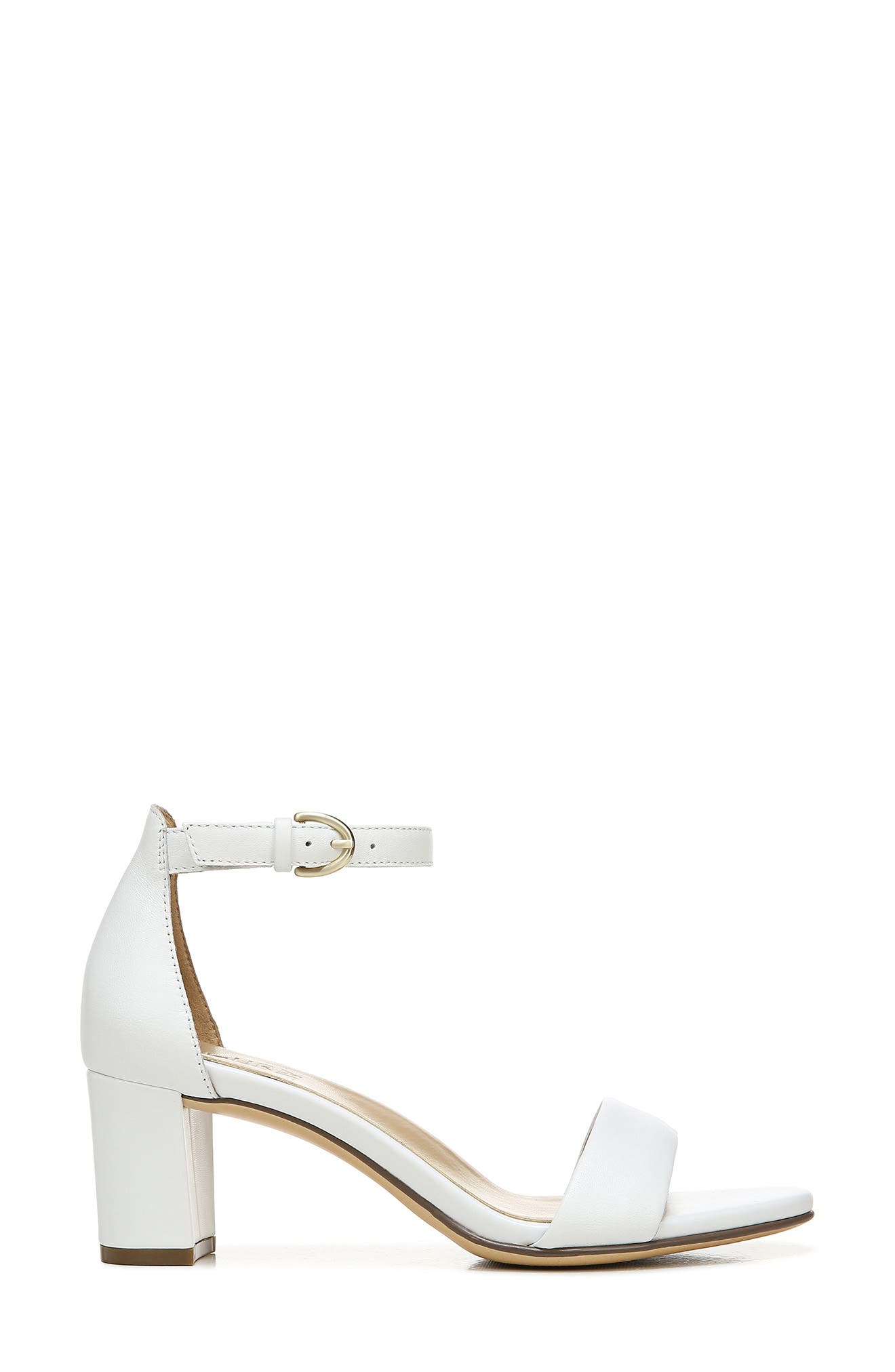Naturalizer Vera Ankle Strap Sandal, Alternate, color, White Leather