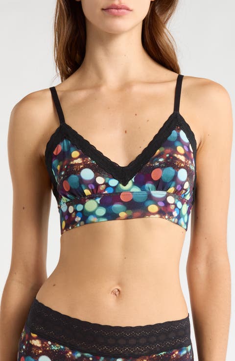 FeelFree Lace Trim Plunge Bralette