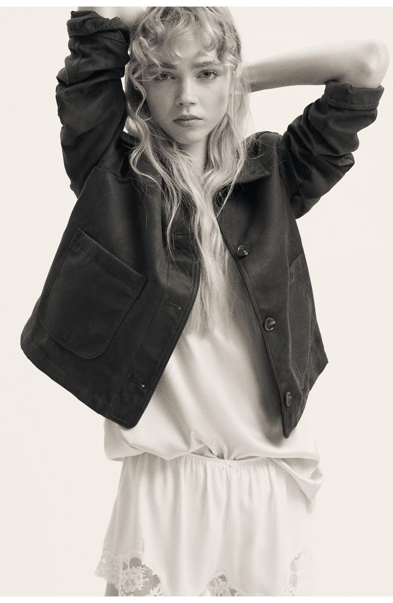 H&M Short Jacket, Alternate, color, Dark Brown