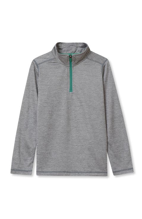 Boys Active Space Dye Quarter Zip Pullover