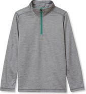 Lands' End Boys Active Space Dye Quarter Zip Pullover