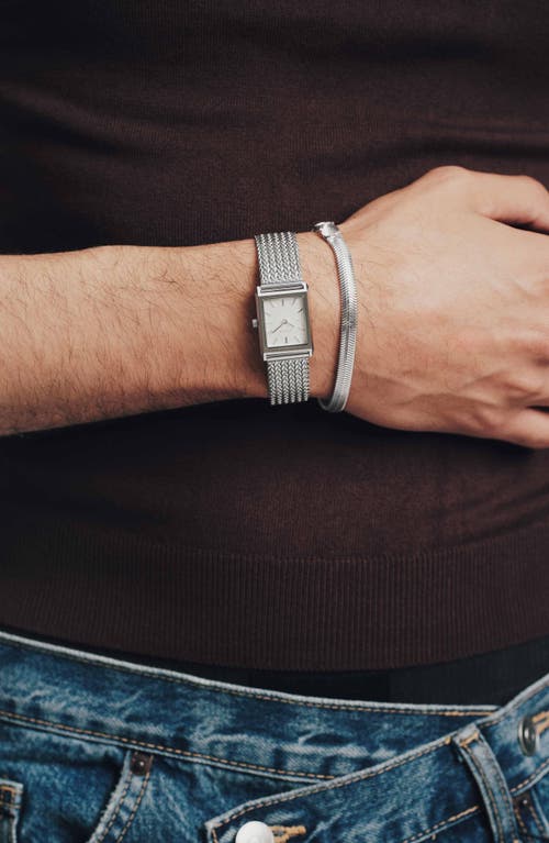 Breda Virgil Tethered Metal Watch In Silver And Metal, Men's At Urban Outfitters In Neutral