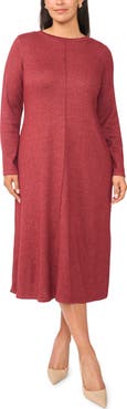 Vince Camuto Long Sleeve Midi Dress