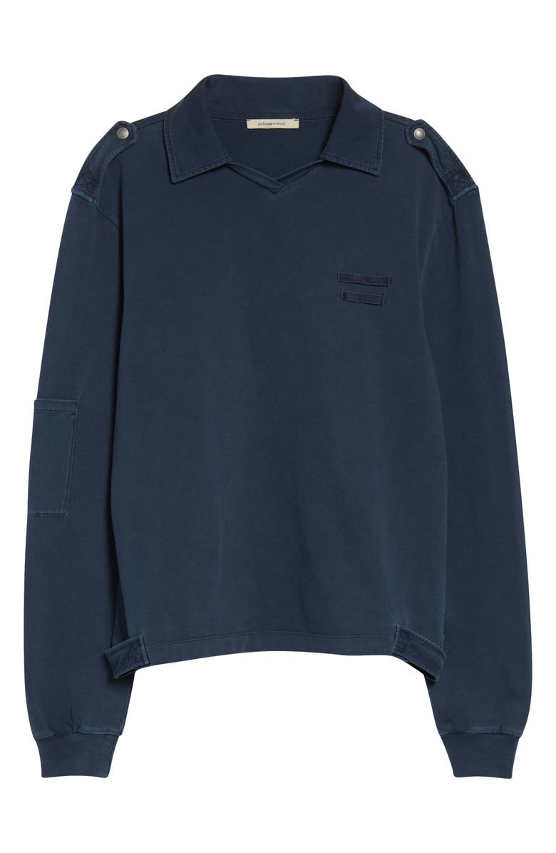 Paloma Wool Tristan Organic Cotton Polo, Main, color, Navy