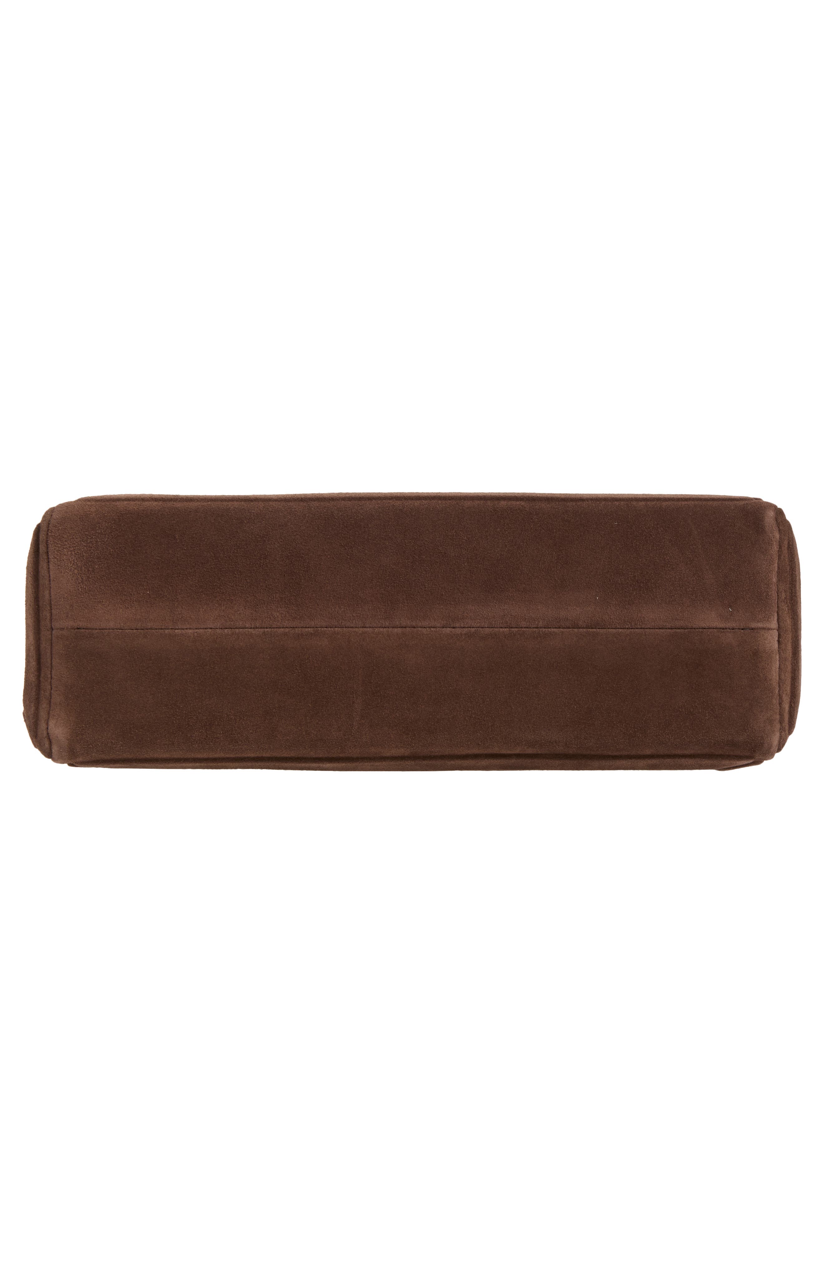 Medium East/West Box Bag, Alternate, color, DARK BROWN