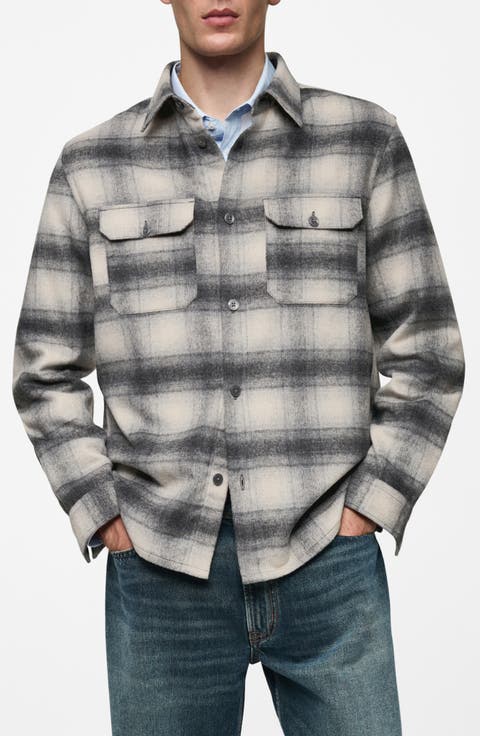 Plaid Overshirt with Pockets