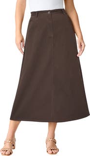 Roaman's Plus Size Easy Wear A Line Skirt