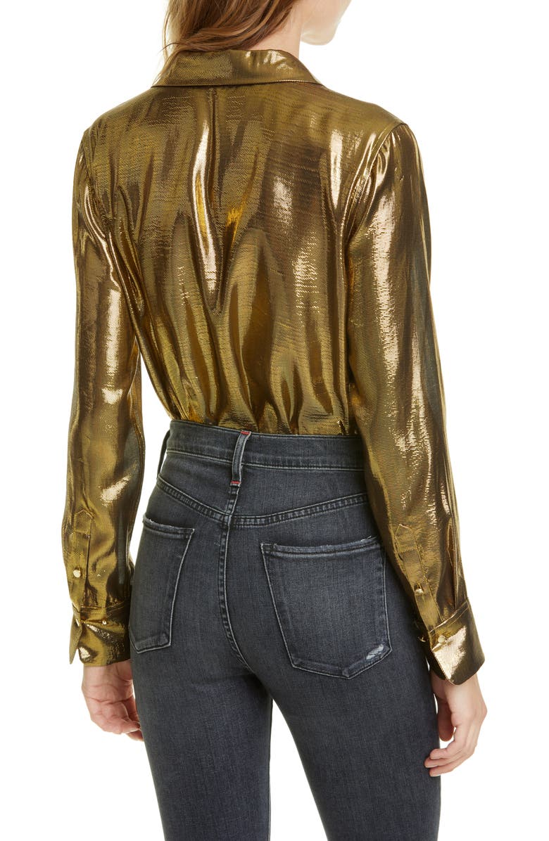 Equipment Burnel Metallic Silk Blouse, Alternate, color, 