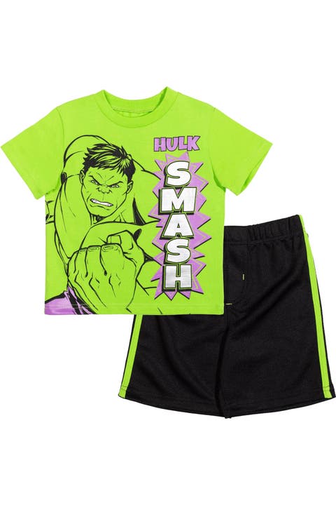 Avengers The Hulk 2-piece T-shirt And Mesh Shorts Set (toddler, Little Kid & Big Kid)