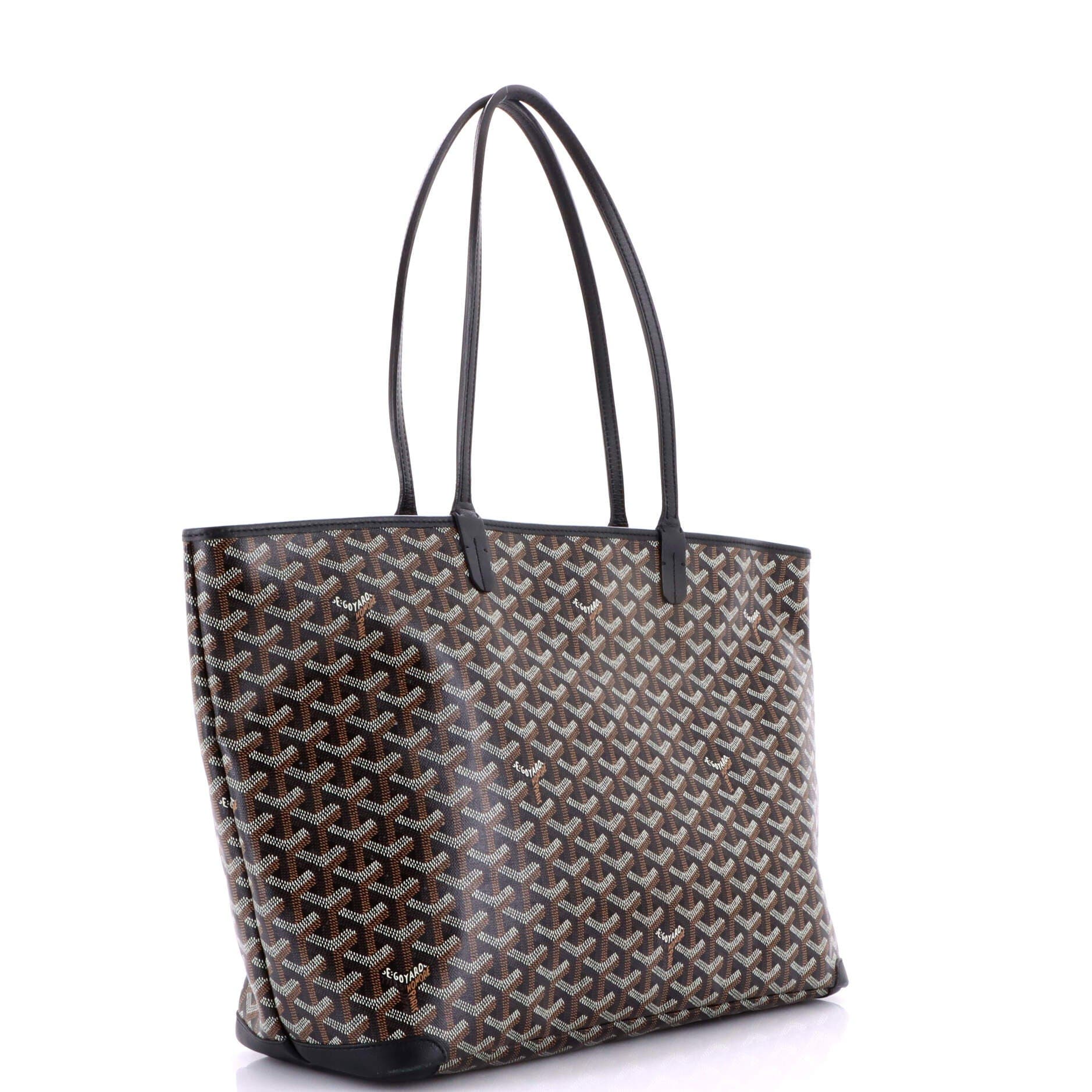 Pre-Owned Goyard Artois Tote Coated Canvas MM, Alternate, color, Black