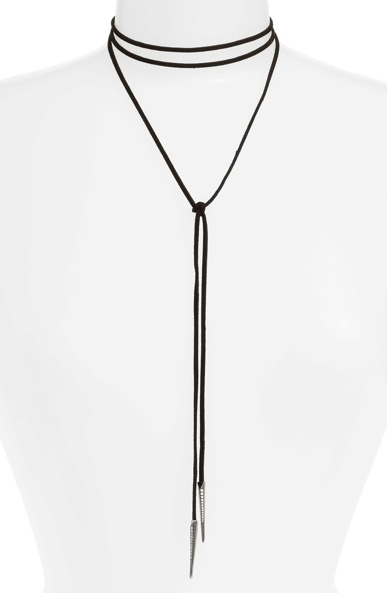 Kendra Scott Pierce Bolo Wrap Necklace, Main, color,