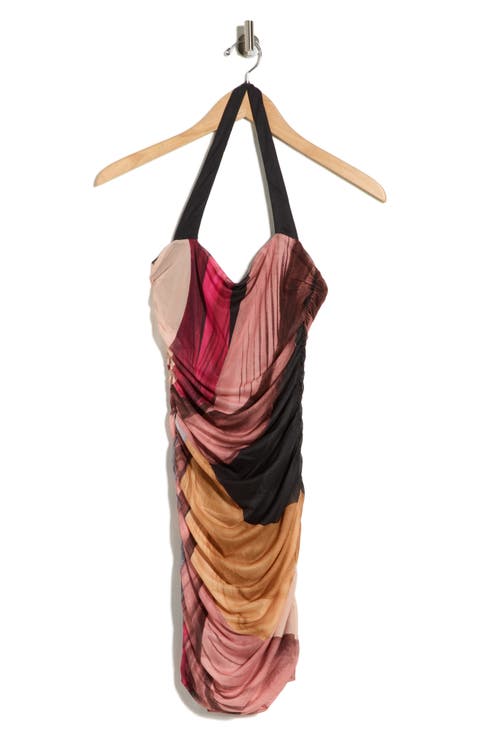 Bonnie Halter Neck Mesh Minidress