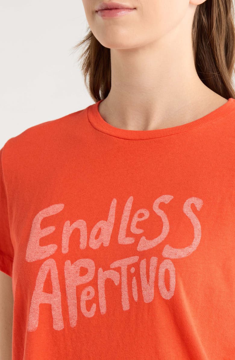 Re/Done Endless Apertivo Graphic Cotton T-Shirt, Alternate, color, Aperol