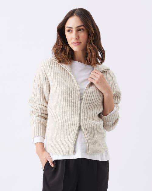 Ripe Maternity Layla Zip Through Knit In Gray